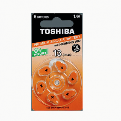 
Батарейки TOSHIBA для слухового аппарата  13 (PR48)

