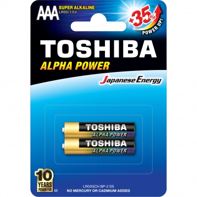 
Батарейка TOSHIBA ALFA POWER AAA LR3
