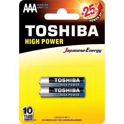 
Батарейки Toshiba HIGH POWER LR3
