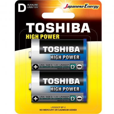 
Батарейки Toshiba HIGH POWER LR20 D

