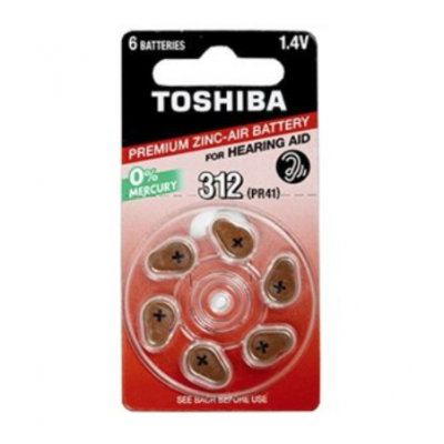
Батарейки для слухового аппарата TOSHIBA 312 (PR13)
